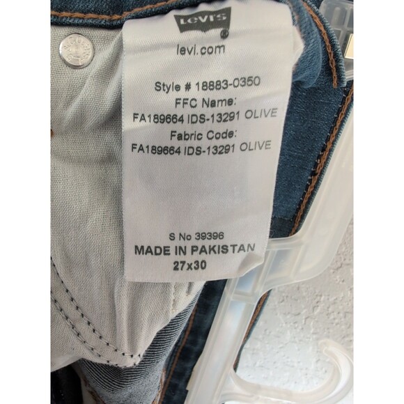 Levi's 724 High Rise Straight Leg Jeans Dark Wash Size 27 - Picture 4 of 7